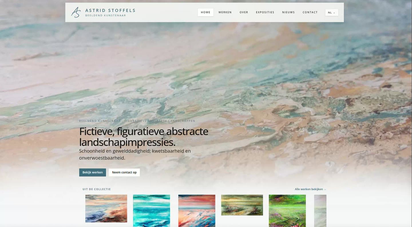 Astrid Stoffels artist website homepage
